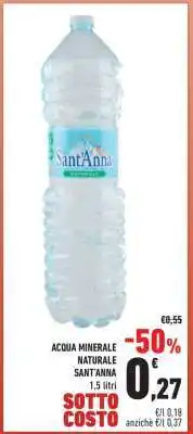 Conad Acqua Minerale Naturale Sant'Anna offerta