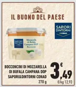 Conad BOCCONCINI DI MOZZARELLA DI BUFALA CAMPANA DOP SAPORI&DINTORNI CONAD offerta