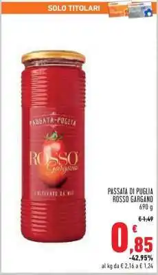 Conad Passata di Puglia Rosso Gargano offerta