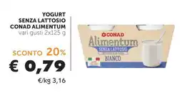 Conad YOGURT SENZA LATTOSIO CONAD ALIMENTUM offerta