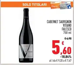Conad Cabernet Sauvignon Vitiano Falesco offerta