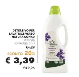 Conad DETERSIVO PER LAVATRICE VERSO NATURA CONAD offerta