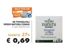 Conad 50 TOVAGLIOLI VERSO NATURA CONAD offerta