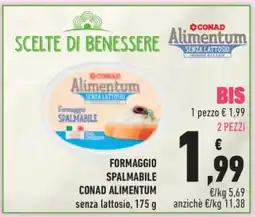 Conad Formaggio Spalmabile Conad Alimentum offerta