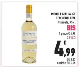 Conad RIBOLLA GIALLA IGT TENIMENTI CIVA offerta