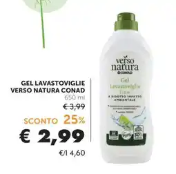 Conad GEL LAVASTOVIGLIE VERSO NATURA CONAD offerta