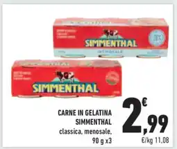 Conad Carne in gelatina Simmenthal offerta