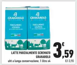Conad LATTE PARZIALMENTE SCREMATO GRANAROLO offerta