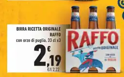 Conad Birra Ricetta Originale Raffo offerta