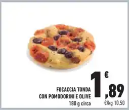 Conad FOCACCIA TONDA CON POMODORINI E OLIVE offerta