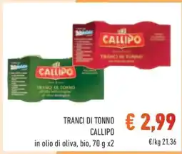 Conad TRANCI DI TONNO CALLIPO offerta
