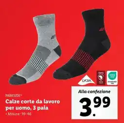 Lidl Calze corte da lavoro per uomo, 3 paia offerta
