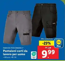 Lidl PARKSIDE PERFORMANCE Pantaloni corti da lavoro per uomo offerta