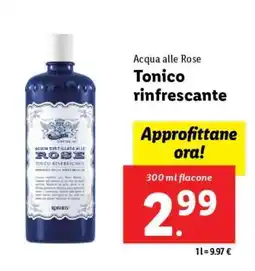 Lidl Acqua alle Rose Tonico rinfrescante offerta