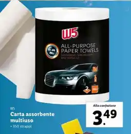 Lidl W5 Carta assorbente multiuso offerta