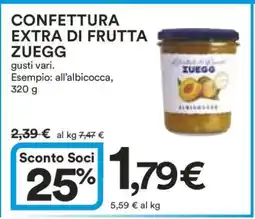 Coop CONFETTURA EXTRA DI FRUTTA ZUEGG offerta