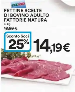 Coop Fettine Scelte di Bovino Adulto Fattorie Natura offerta