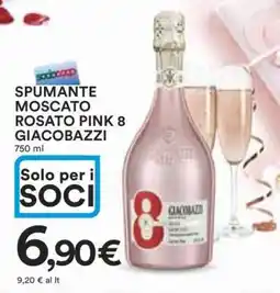 Coop SPUMANTE MOSCATO ROSATO PINK 8 GIACOBAZZI offerta