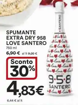 Coop SPUMANTE EXTRA DRY 958 LOVE SANTERO offerta