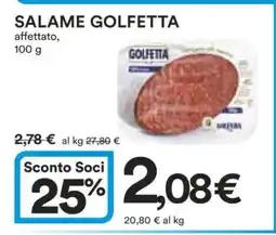 Coop Salame Golfetta offerta