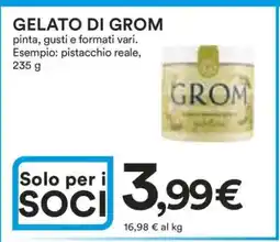 Coop GELATO DI GROM offerta