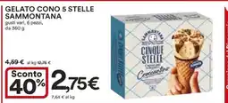 Coop GELATO CONO 5 STELLE SAMMONTANA offerta