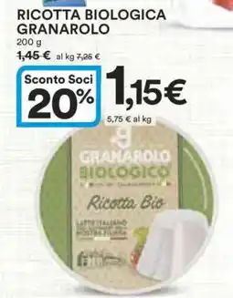 Coop RICOTTA BIOLOGICA GRANAROLO offerta