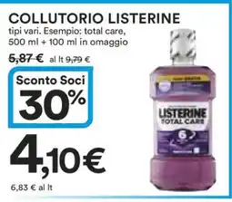 Coop Collutorio Listerine offerta