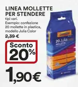 Coop LINEA MOLLETTE PER STENDERE offerta