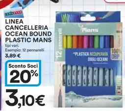 Coop LINEA CANCELLERIA OCEAN BOUND PLASTIC MANS offerta