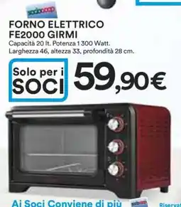 Coop FORNO ELETTRICO FE2000 GIRMI offerta