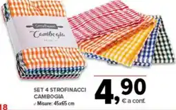 Todis Set 4 strofinacci cambogia Misure: offerta