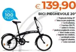 Todis Bici pieghevole 20" offerta