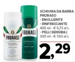 Todis Schiuma da barba proraso - emolliente - rinfrescante pelli sensibili offerta