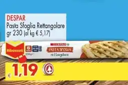Despar DESPAR Pasta Sfoglia Rettangolare offerta