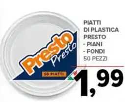 Todis Piatti di plastica presto - piani - fondi 50 pezzi offerta