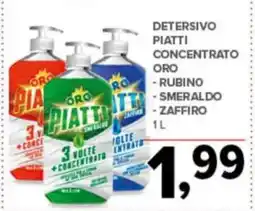 Todis Detersivo piatti concentrato oro - rubino - smeraldo zaffiro offerta