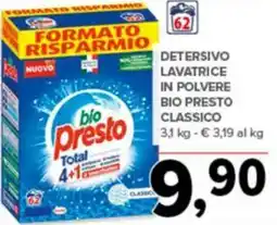 Todis Detersivo lavatrice in polvere bio presto classico offerta