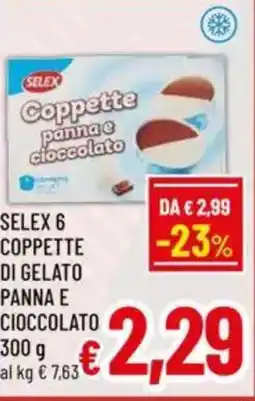 A&O Selex 6 coppette di gelato panna e cioccolato offerta