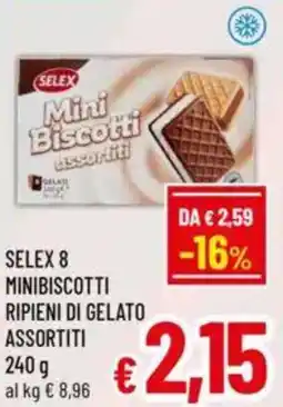 A&O Selex 8 minibiscotti ripieni di gelato assortiti offerta