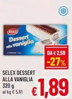 A&O Selex dessert alla vaniglia offerta