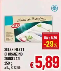 A&O Selex filetti di branzino surgelati offerta