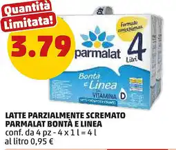 PENNY Latte parzialmente scremato parmalat bontà e linea offerta