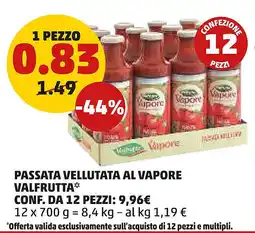 PENNY Passata vellutata al vapore VALFRUTTA offerta