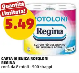 PENNY Carta igienica rotoloni REGINA offerta