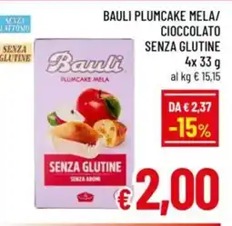 A&O Bauli plumcake mela/ cioccolato senza glutine offerta