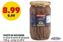 PENNY Gran mare filetti di acciughe in olio di semi di girasole offerta