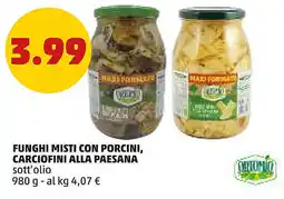 PENNY Funghi misti con porcini, carciofini alla paesana sott'olio offerta