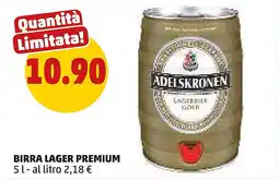 PENNY Birra lager premium offerta