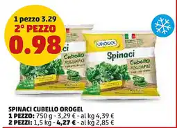 PENNY Spinaci cubello OROGEL offerta